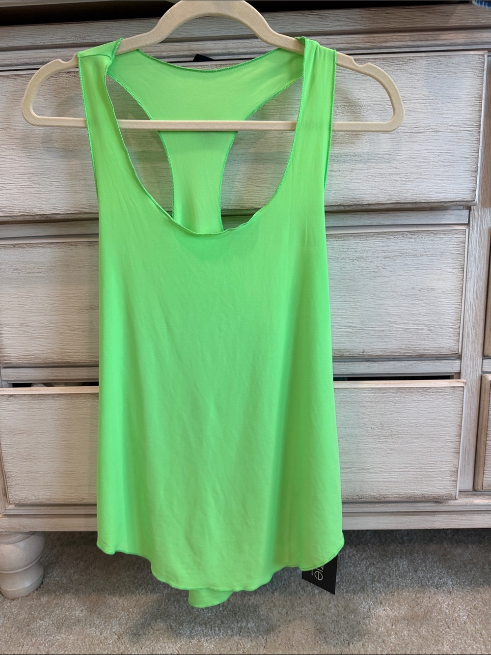 Onzie Glossy Flow Tank Neon Green One Size fits all